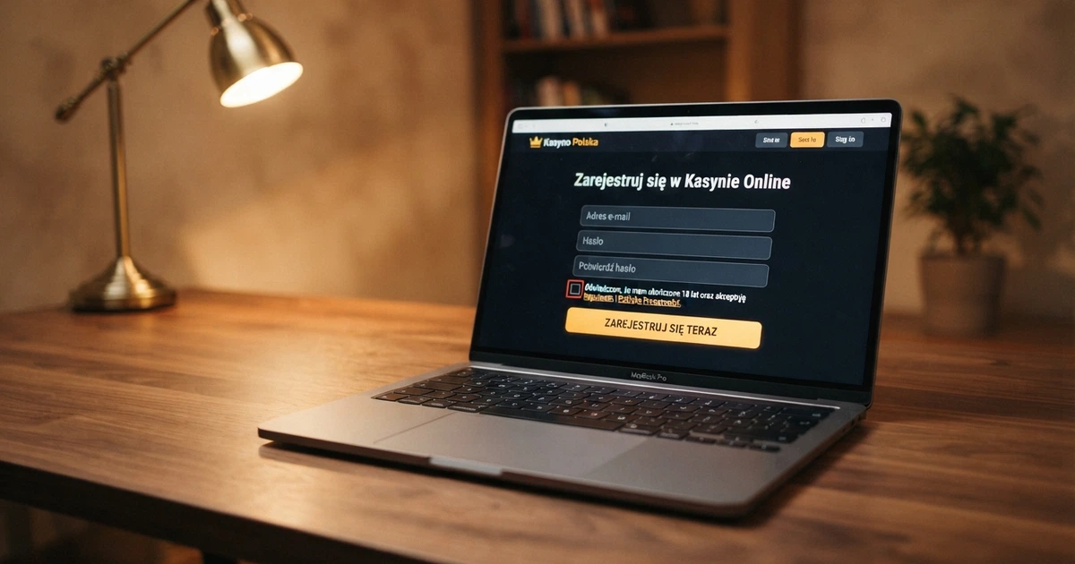 Strona rejestracji w kasynie online z komunikatem o braku wymaganej weryfikacji tożsamości